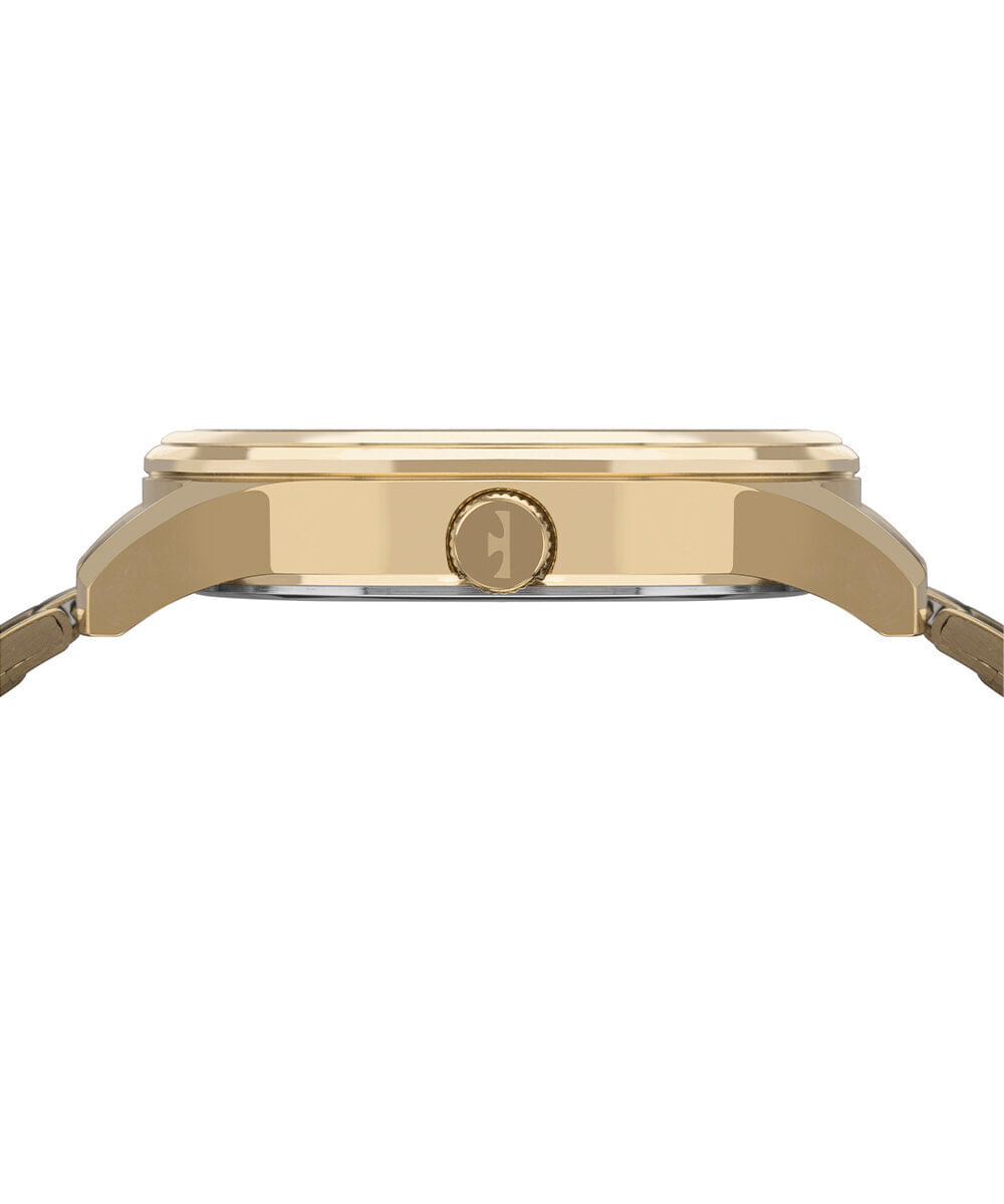kit relógio masculino technos analógico 2115uce k1p dourado