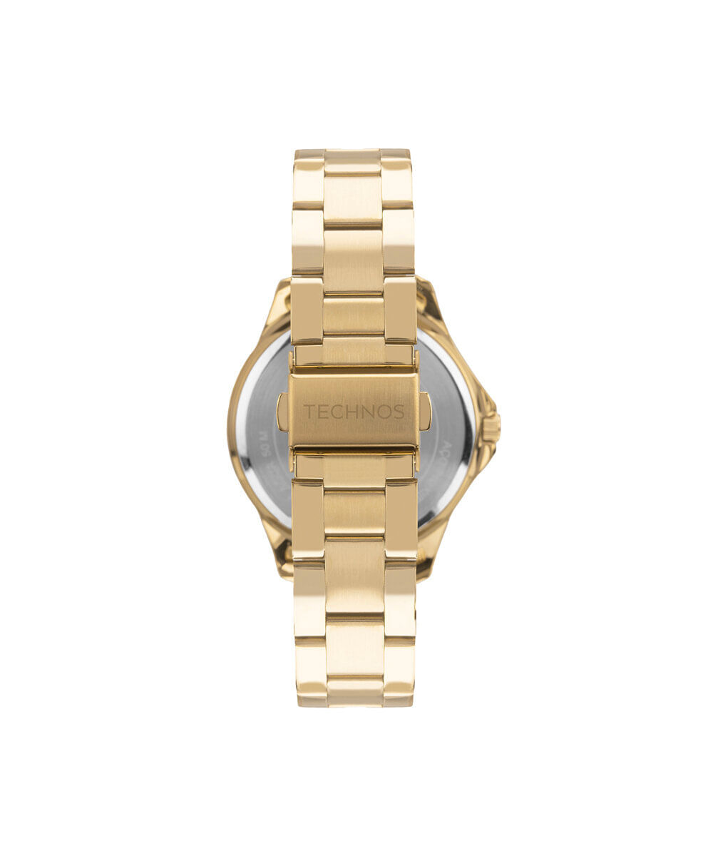 kit relógio masculino technos analógico 2115uax k1x dourado