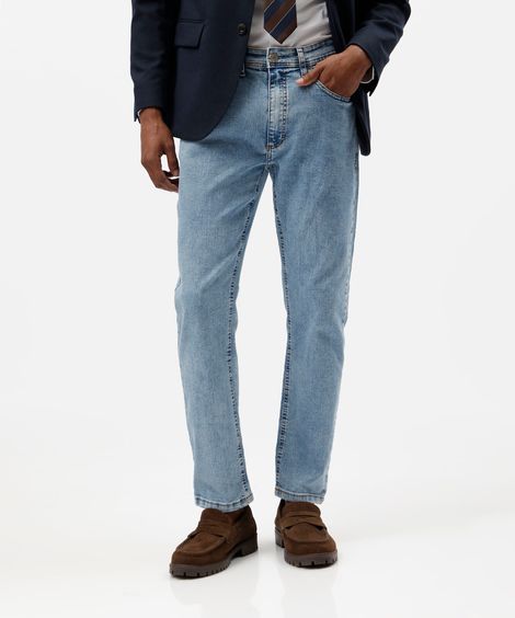 calça slim masculina jeans azul