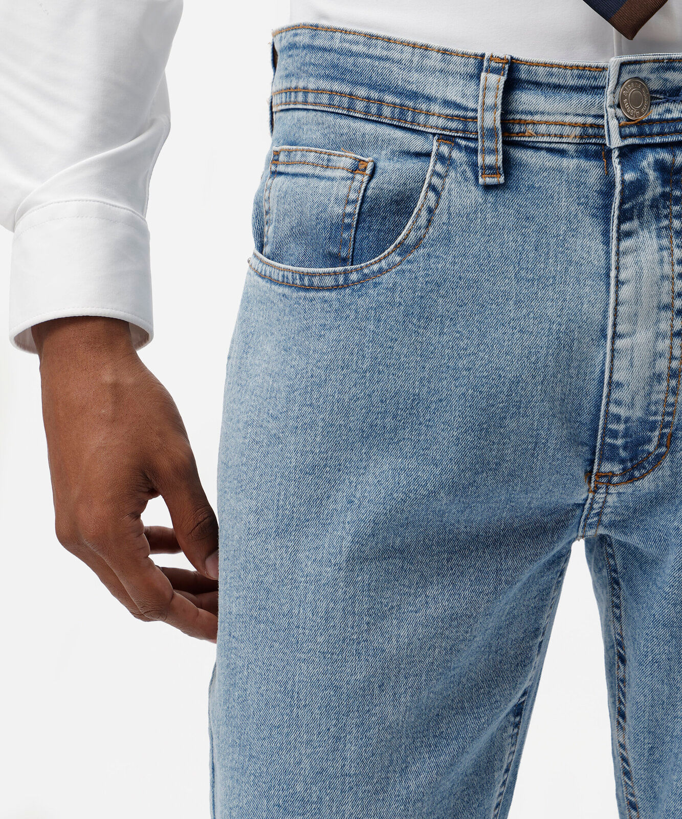 calça slim masculina jeans azul