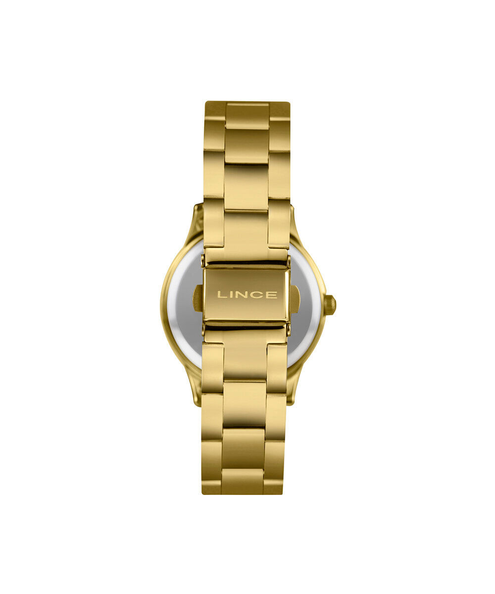 kit relógio feminino lince analógico lrgh001l34 kafrc2kx dourado