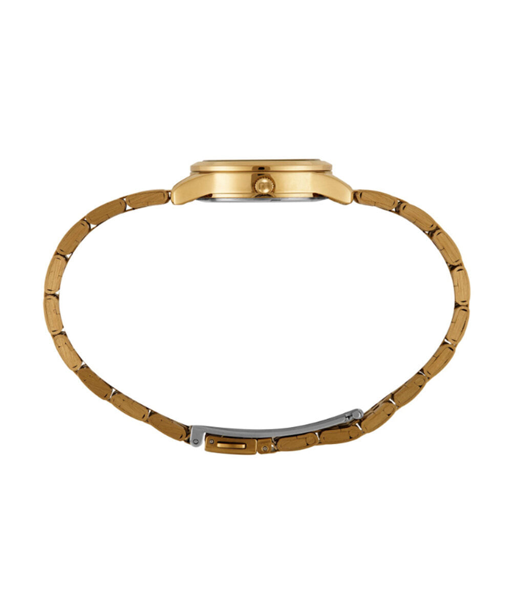 kit relógio feminino mondaine analógico 99919lpmkde1k1 dourado