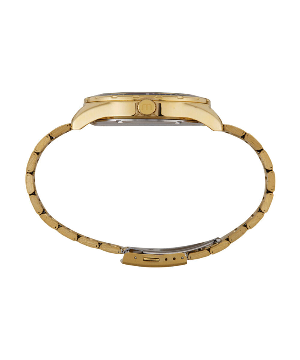 kit relógio masculino mondaine analógico 32656gpmvde3kb dourado