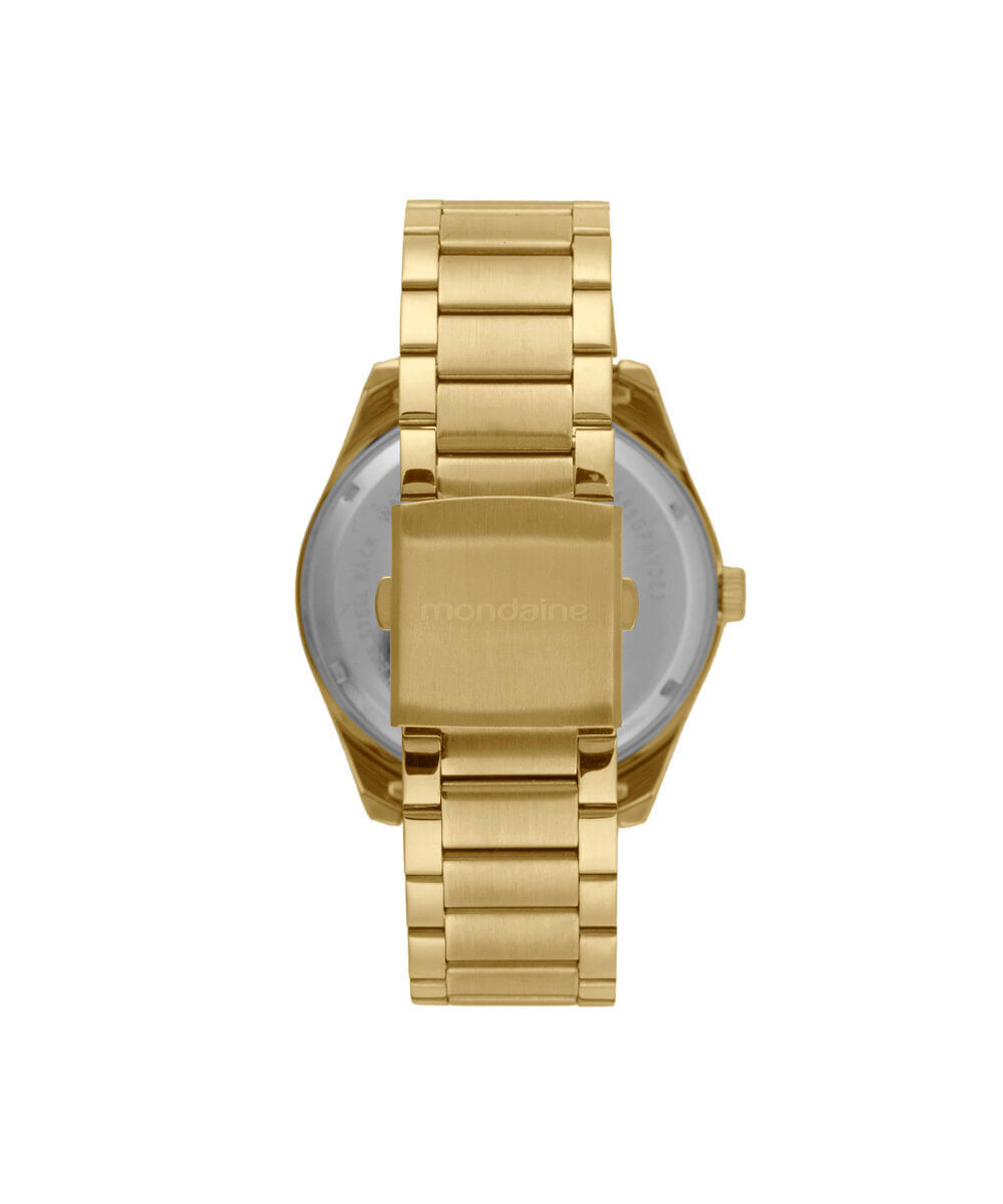 kit relógio masculino mondaine analógico 32656gpmvde3kb dourado