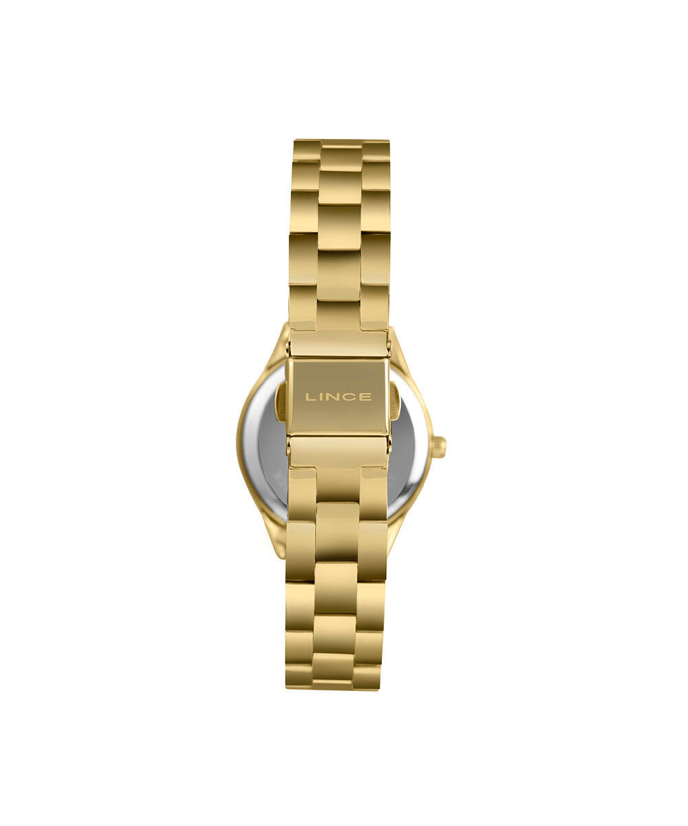 kit relógio feminino lince analógico lrgh007l30 kafkc2kx dourado