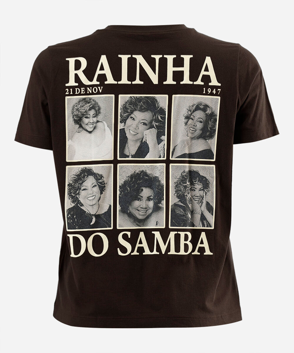 camiseta feminina de algodão manga curta alcione plus size marrom