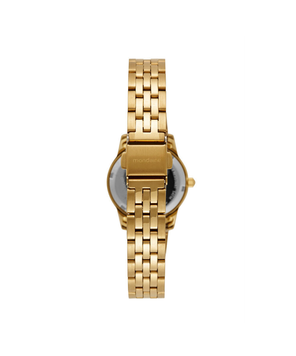 kit relógio feminino mondaine analógico 99919lpmkde1k1 dourado