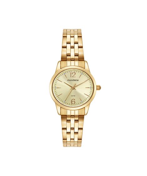 kit relógio feminino mondaine analógico 99911lpmkde1k1 dourado