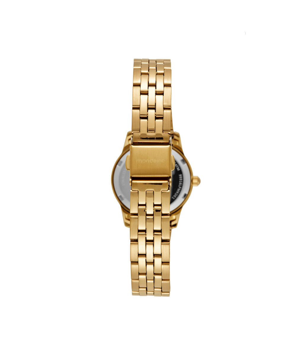 kit relógio feminino mondaine analógico 99916lpmkde1k1 dourado
