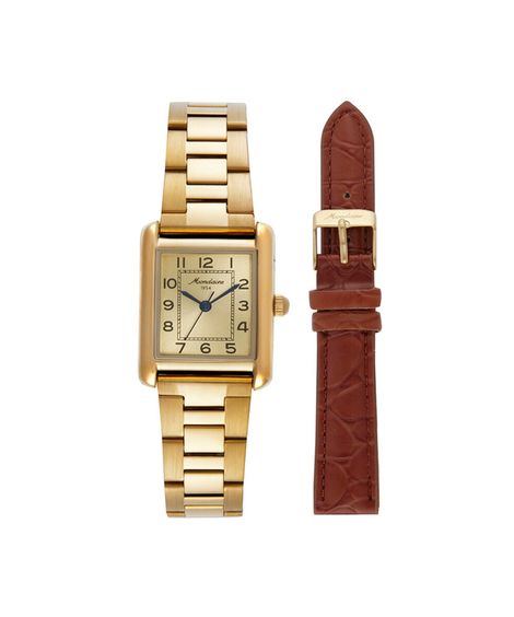 kit relógio feminino mondaine analógico 32821lpmkde1 dourado