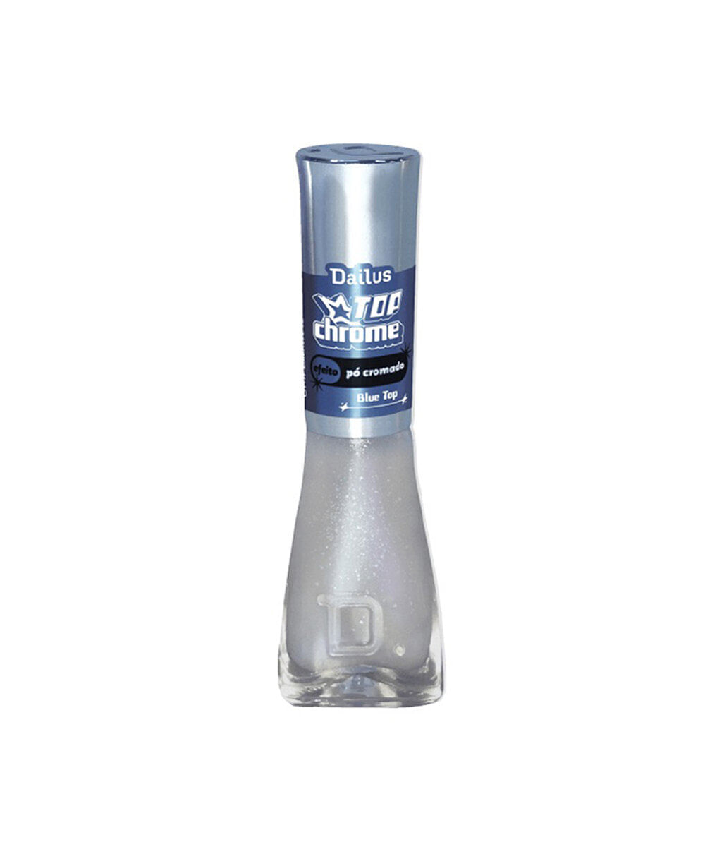 esmalte dailus top chrome efeito pó cromado blue top