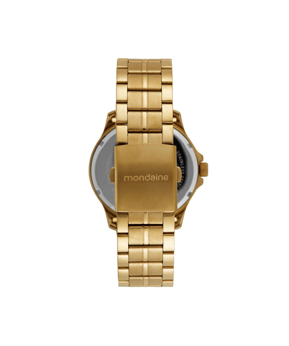 kit relógio masculino mondaine analógico 33037gpmvde2ka dourado
