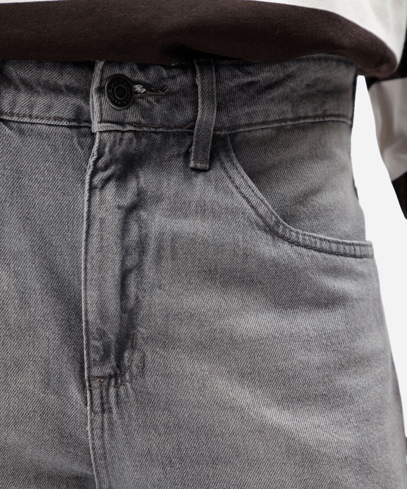 calça reta masculina jeans cinza