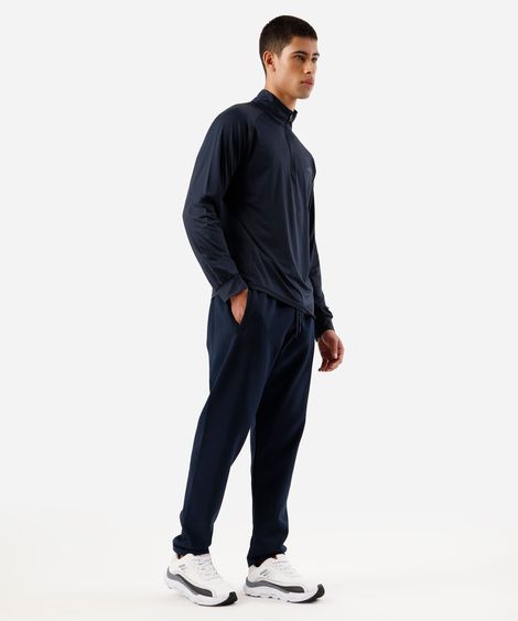 calça slim masculina de moletom azul
