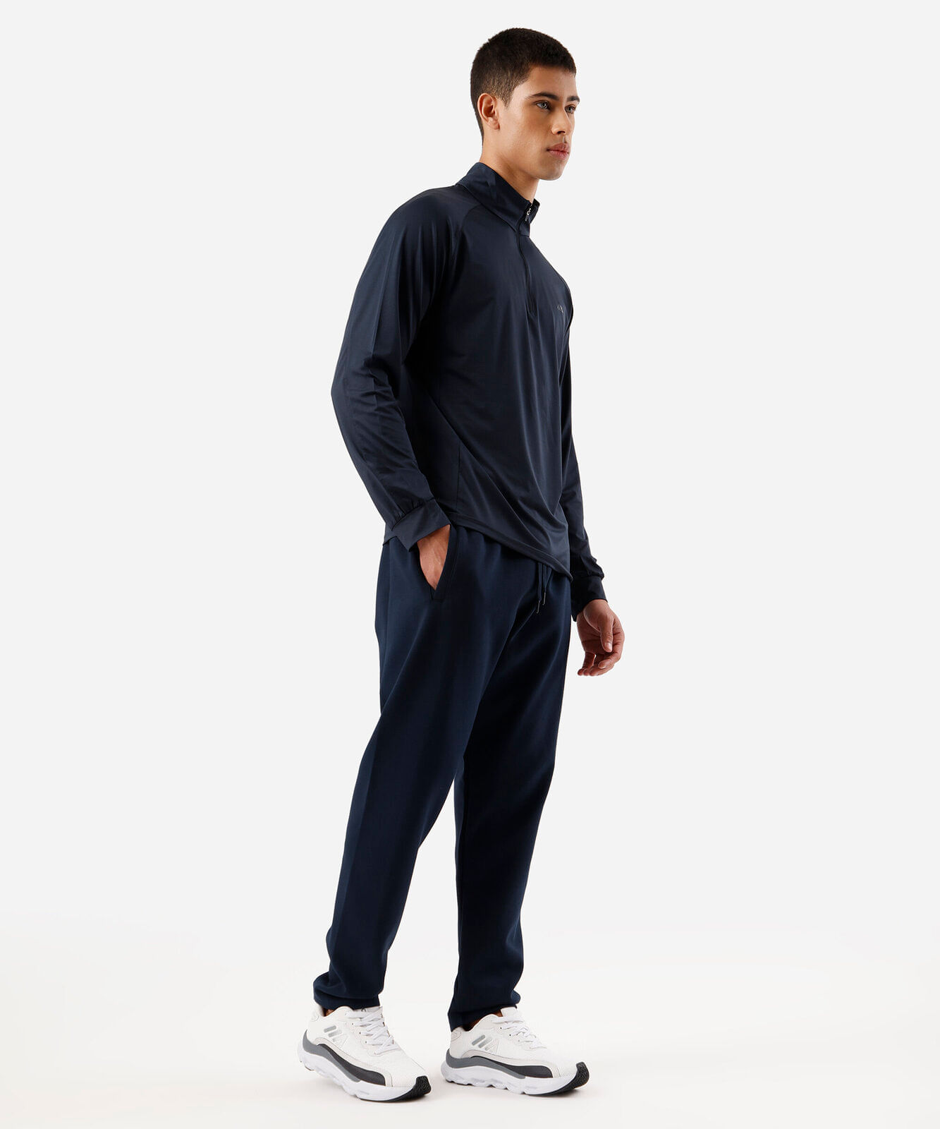 calça slim masculina de moletom azul