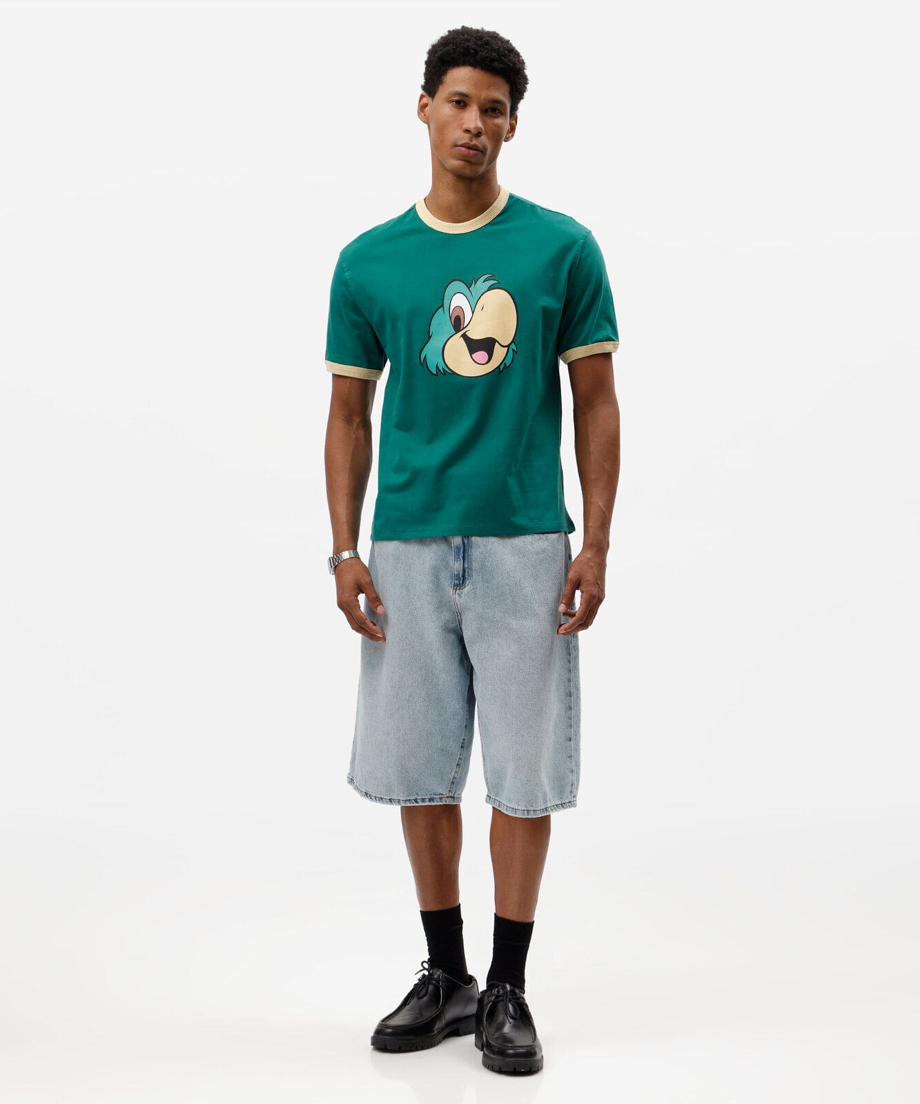 camiseta masculina de algodão manga curta zé carioca verde