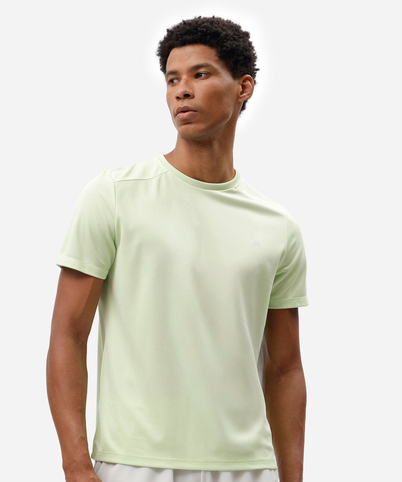 camiseta masculina esportiva com recorte verde