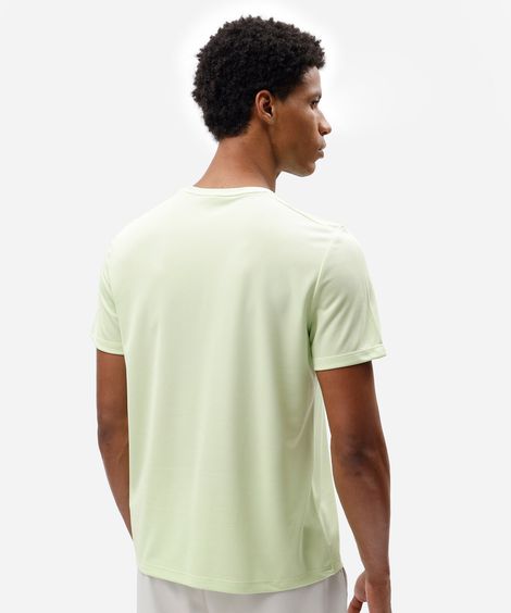 camiseta masculina esportiva com recorte verde