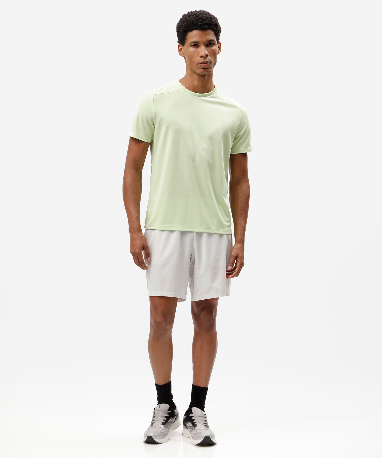 camiseta masculina esportiva com recorte verde