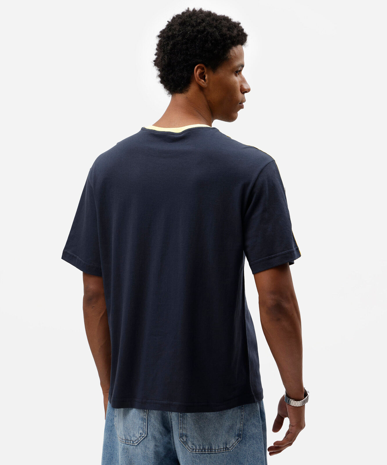 camiseta masculina de algodão manga curta brasil azul