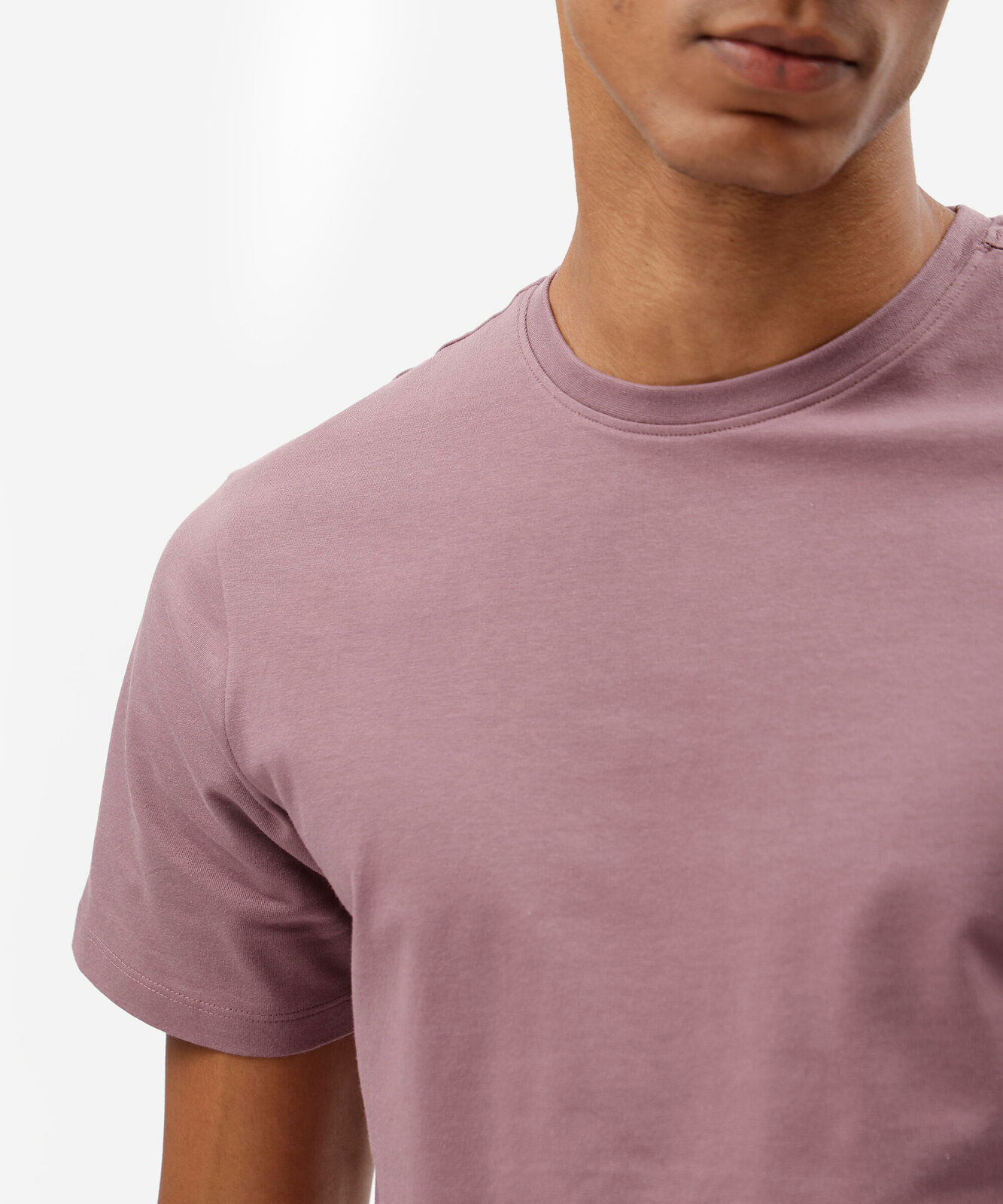 camiseta slim masculina de algodão roxa