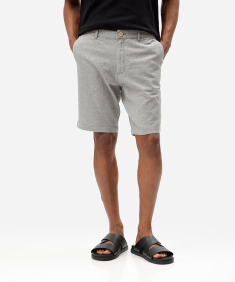 bermuda masculina com linho meio cós elástico verde