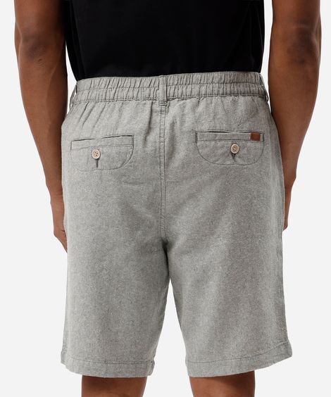 bermuda masculina com linho meio cós elástico verde