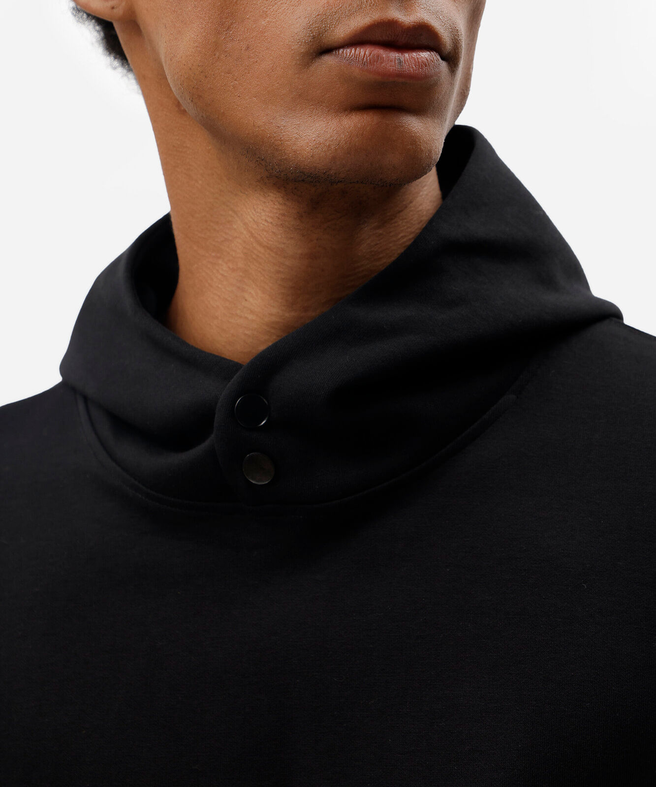blusão oversized masculino de moletom com capuz preto