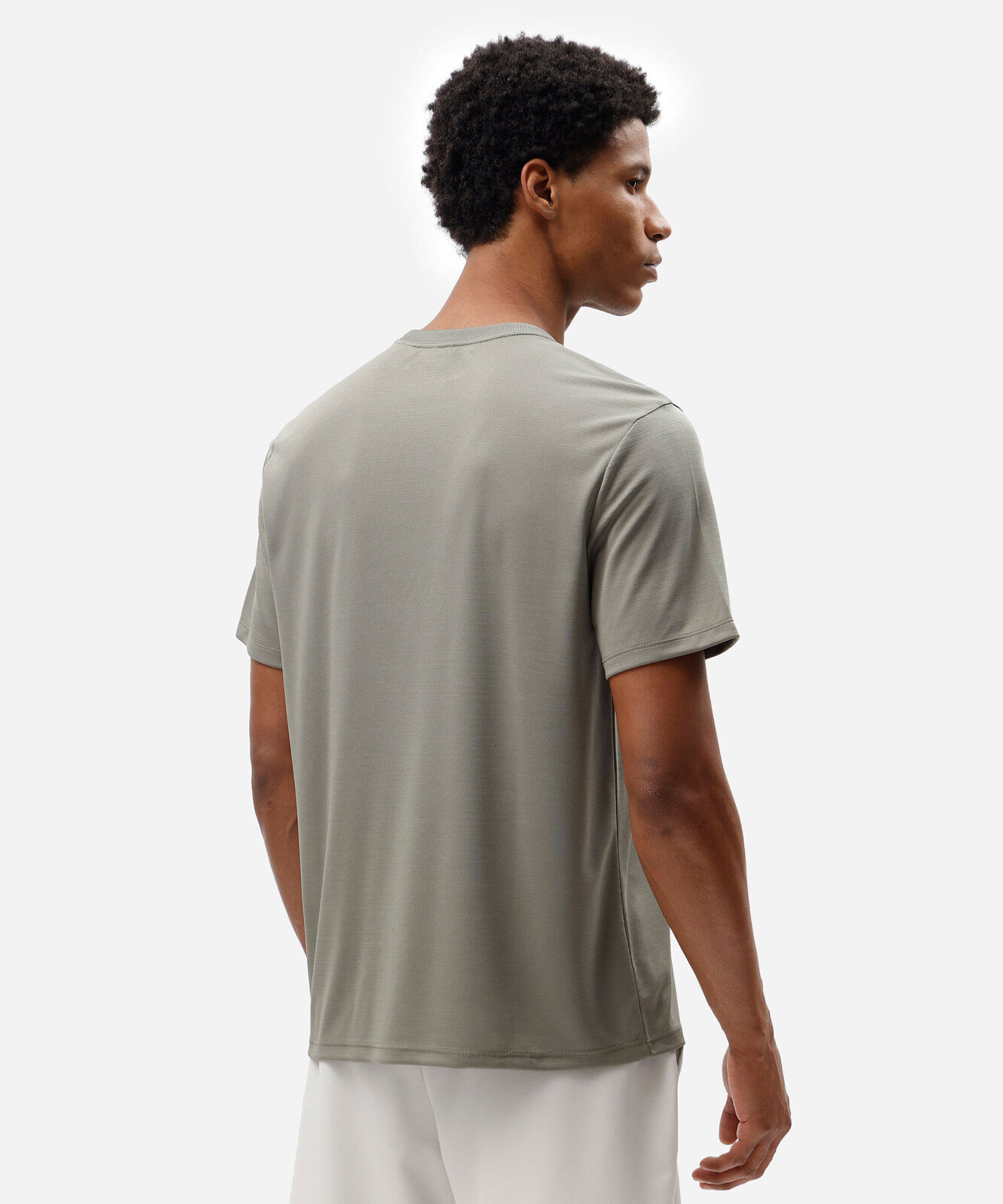 camiseta esportiva masculina manga curta estampada verde