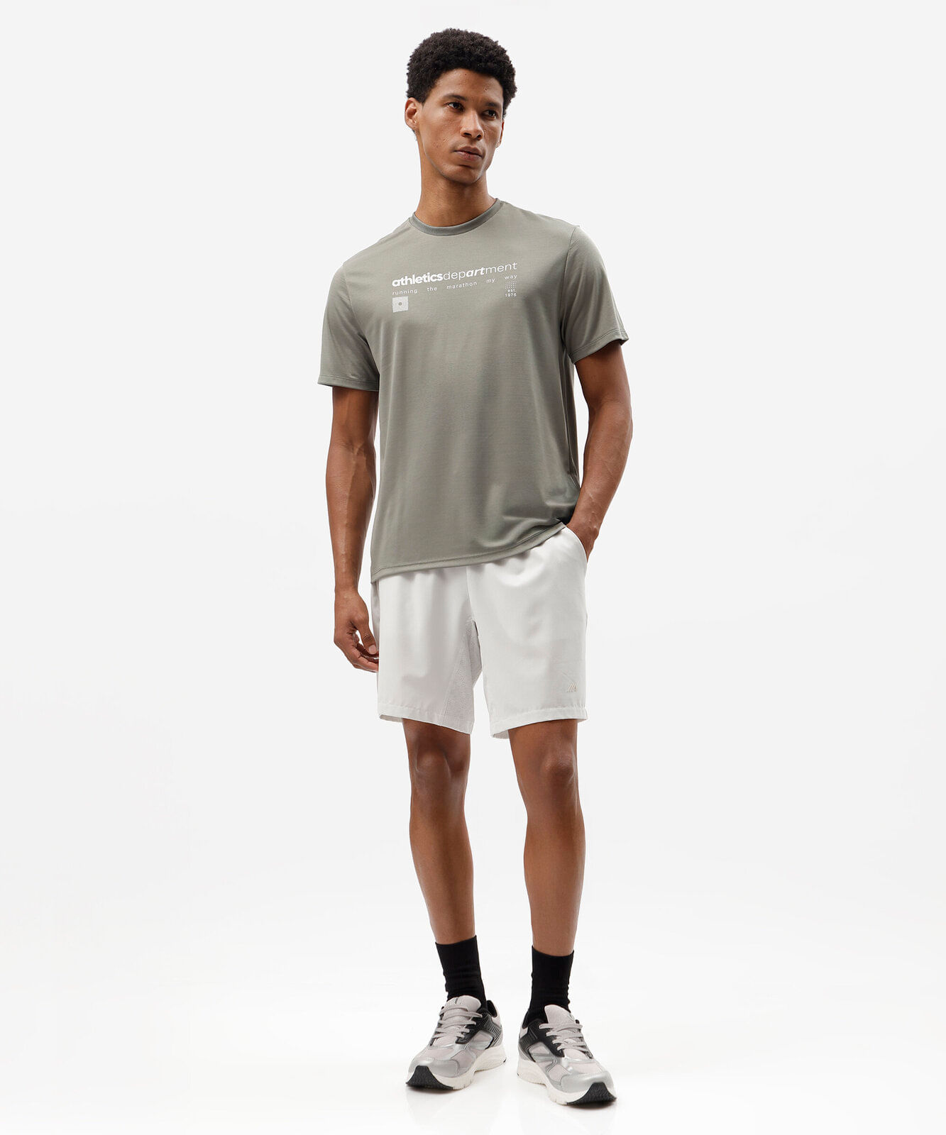 camiseta esportiva masculina manga curta estampada verde
