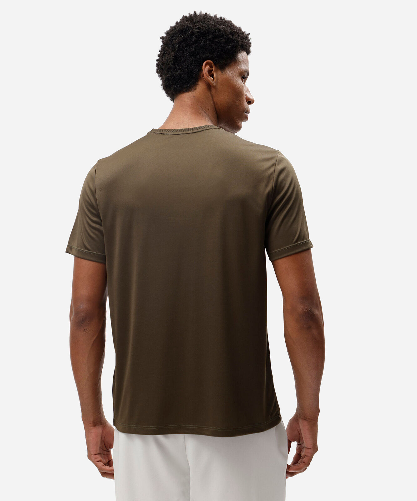camiseta esportiva masculina manga curta estampada verde
