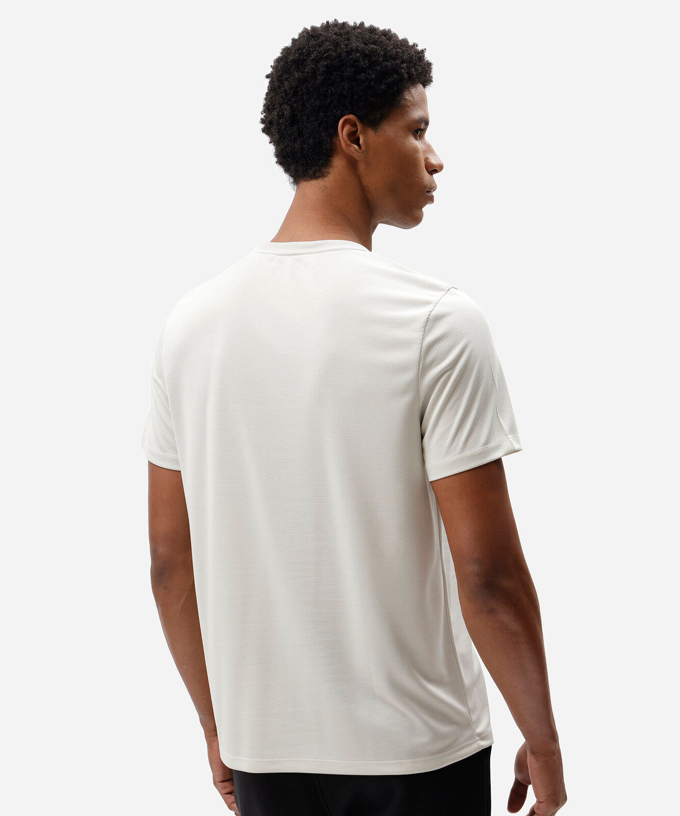 camiseta esportiva masculina manga curta estampada cinza