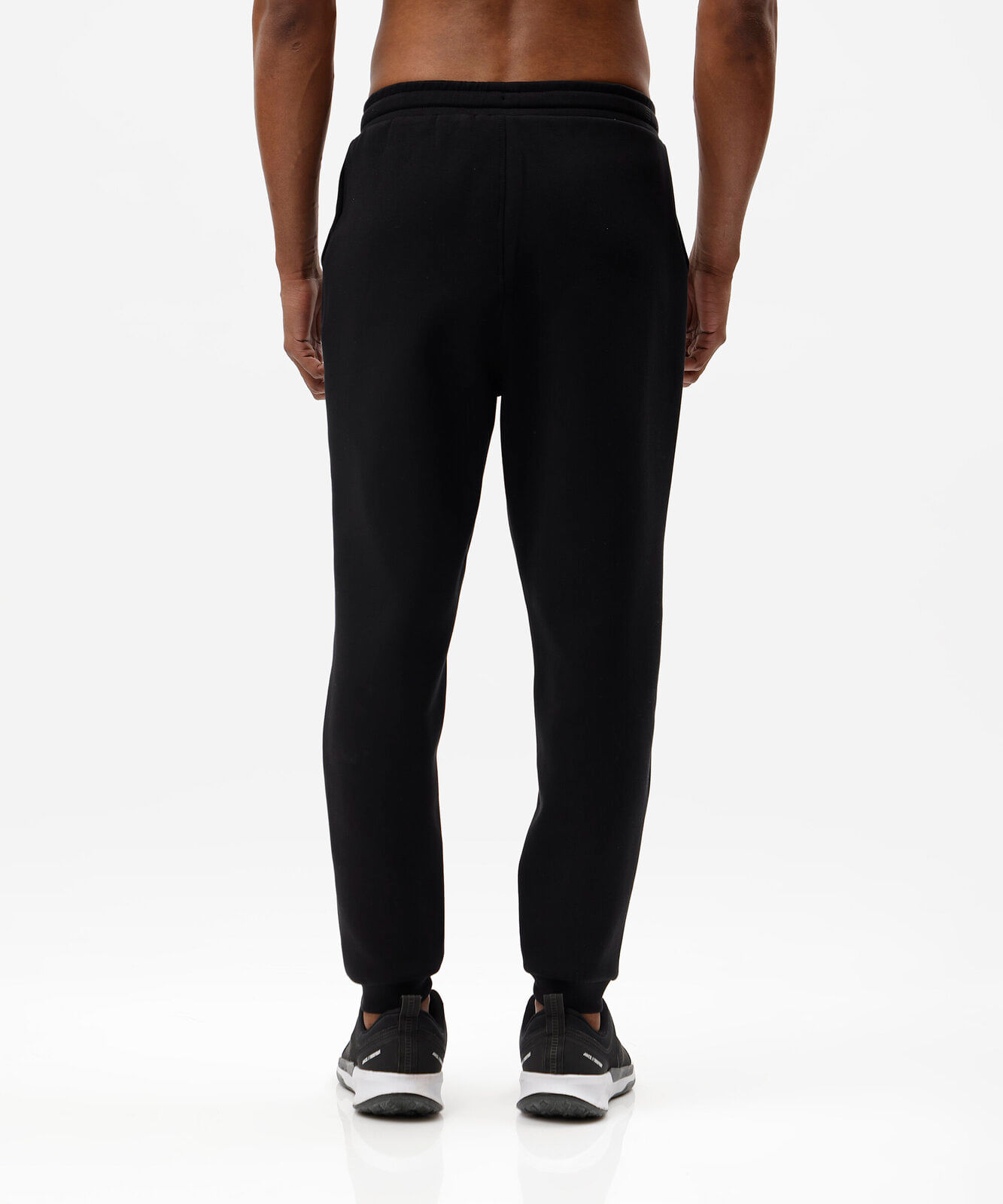 calça jogger esportiva masculina de moletom preta