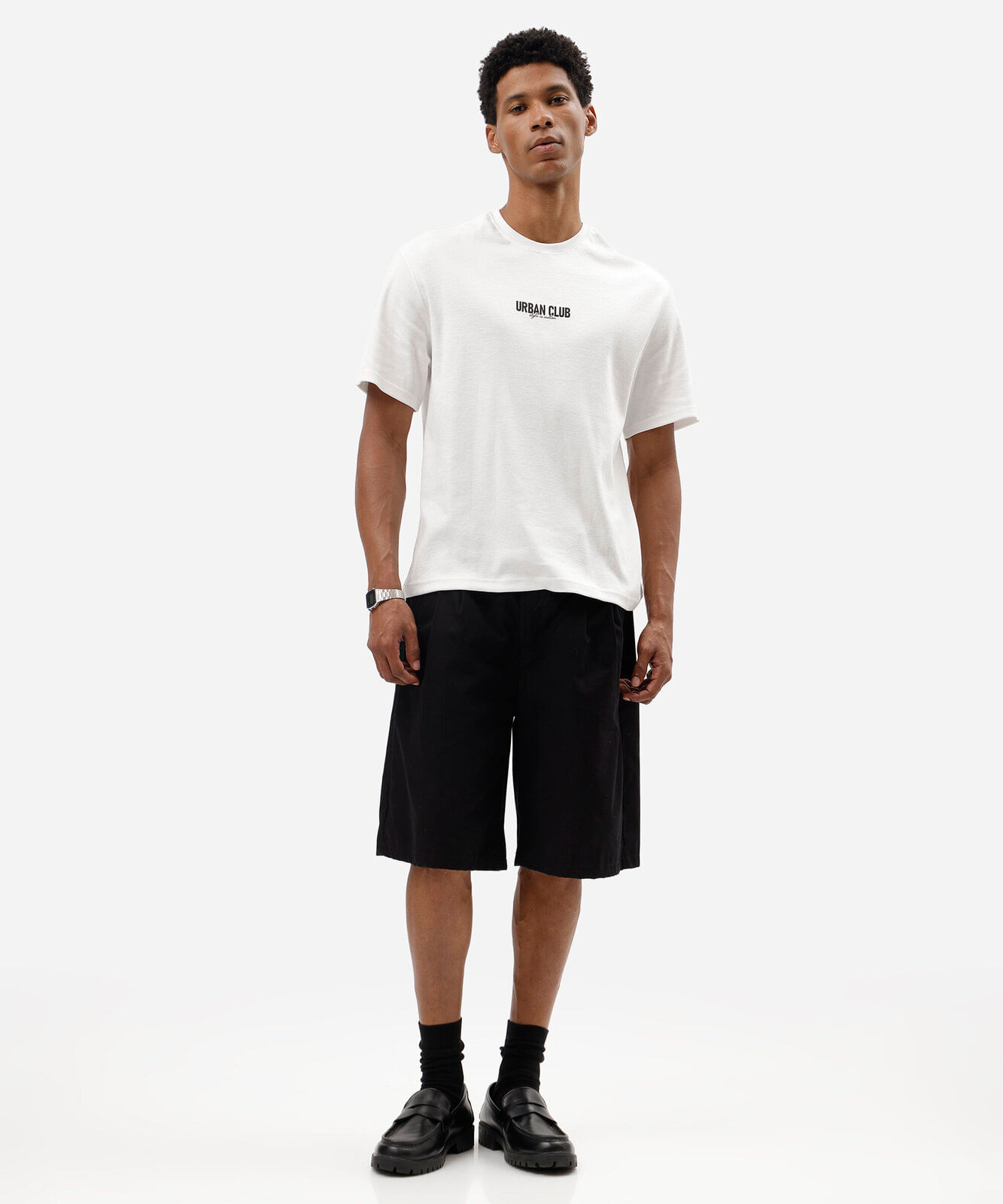 camiseta masculina com algodão manga curta estampada off white