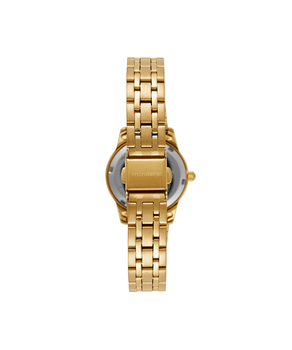 kit relógio feminino mondaine analógico 99914lpmkde1k1 dourado