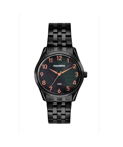 kit relógio feminino mondaine analógico 99889lpmvpe4ka preto