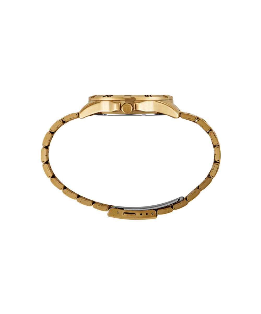 kit relógio masculino mondaine analógico calendário 33029gpmvde1ka dourado