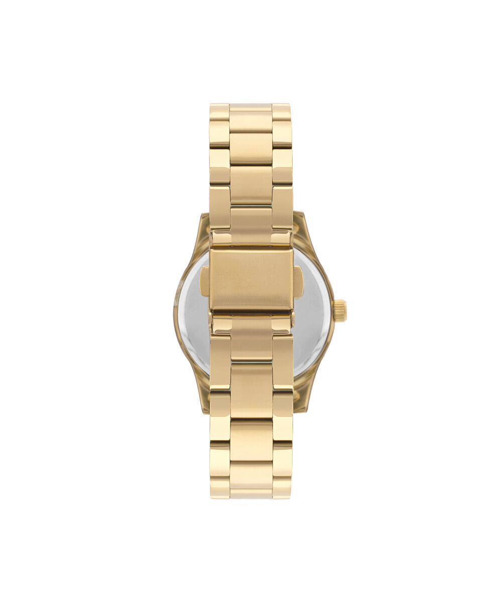 kit relógio feminino technos analógico 2035mfts k4x dourado