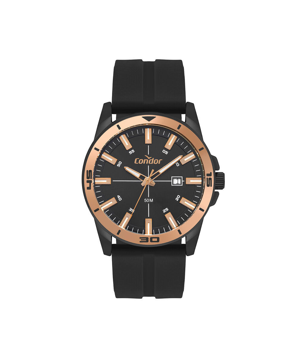 kit relógio masculino condor analógico co2117ca k5p preto