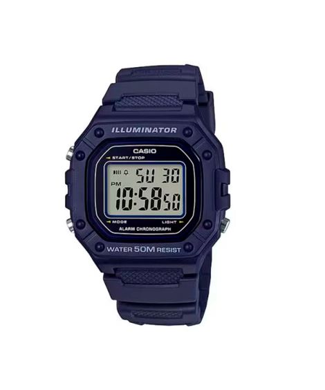 relógio masculino casio digital w 218h 2avdf sc azul