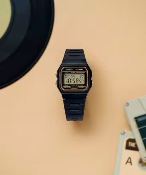 relógio masculino casio digital f 91wg 9qdf sc preto