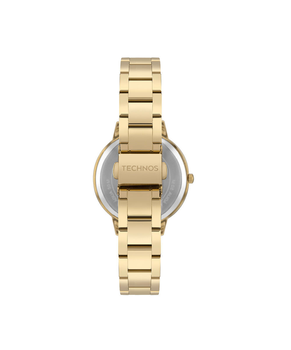 kit relógio feminino technos analógico 2035nbc k1x dourado