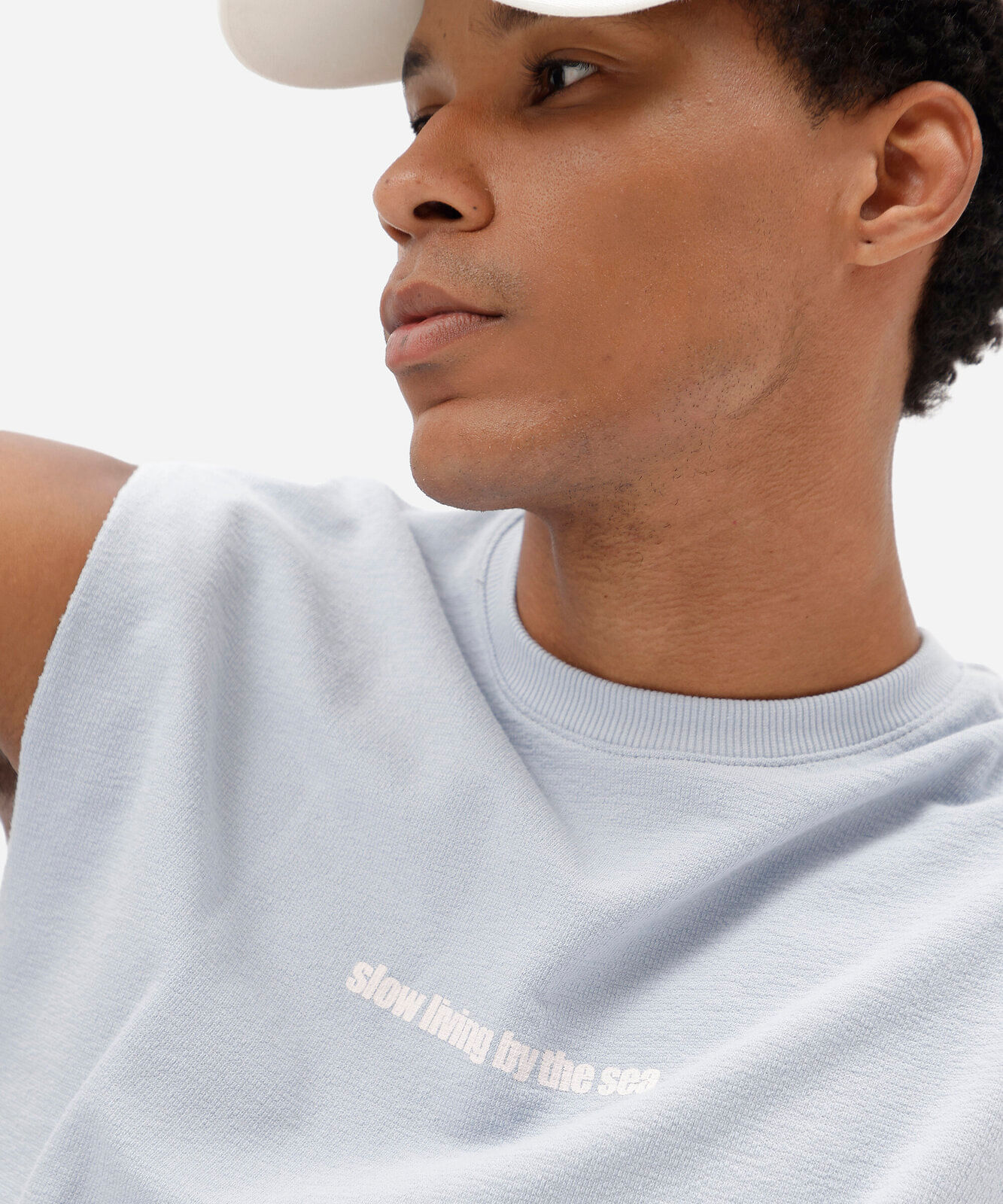 regata masculina machão estampada azul