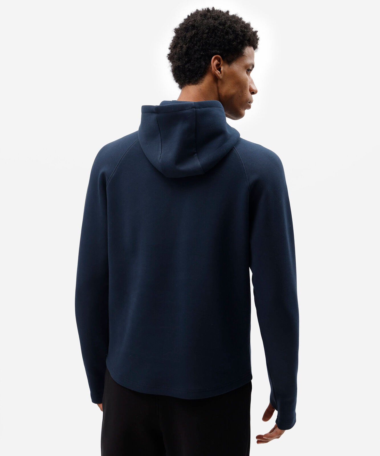 blusão esportivo masculino com capuz e zíper azul