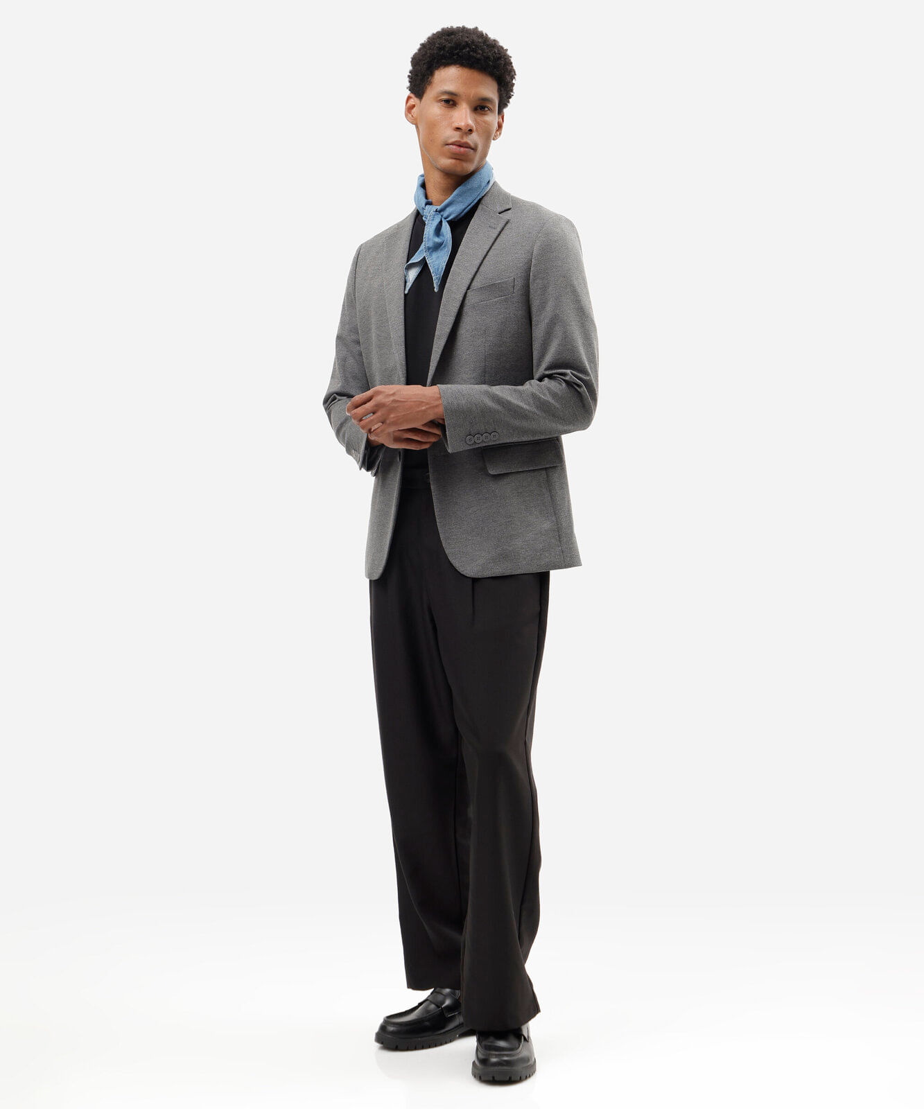 blazer de alfaiataria masculino cinza