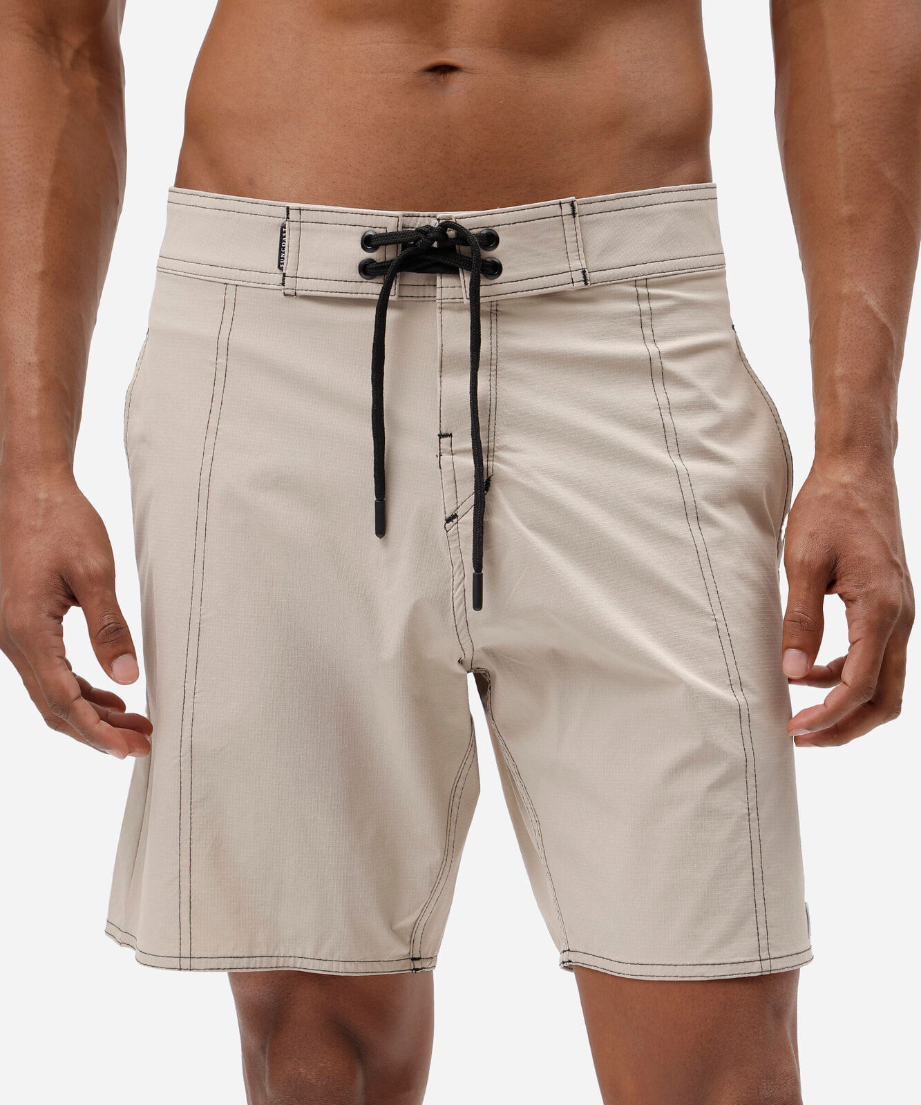 short boardshort masculino com recorte bege