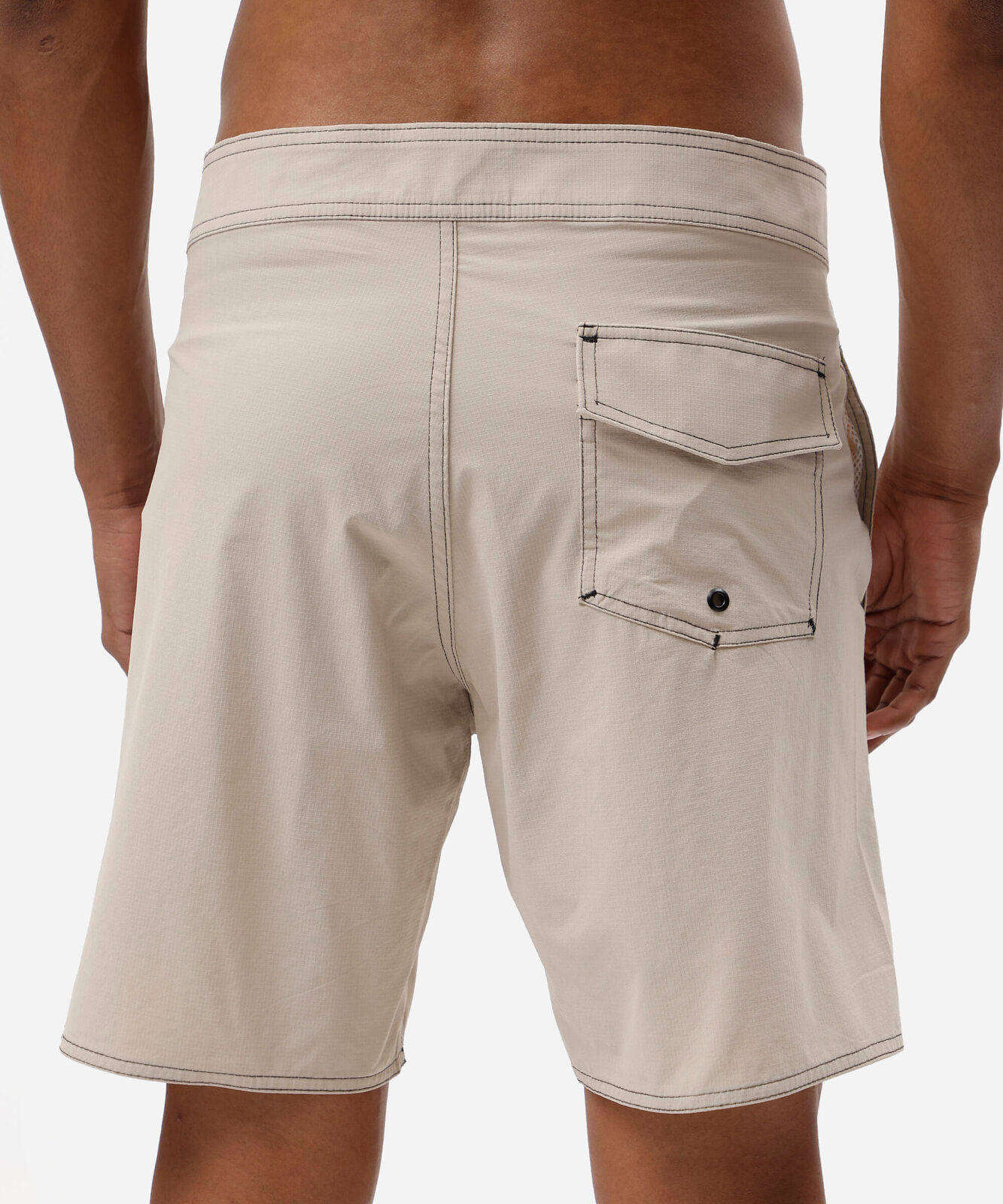short boardshort masculino com recorte bege