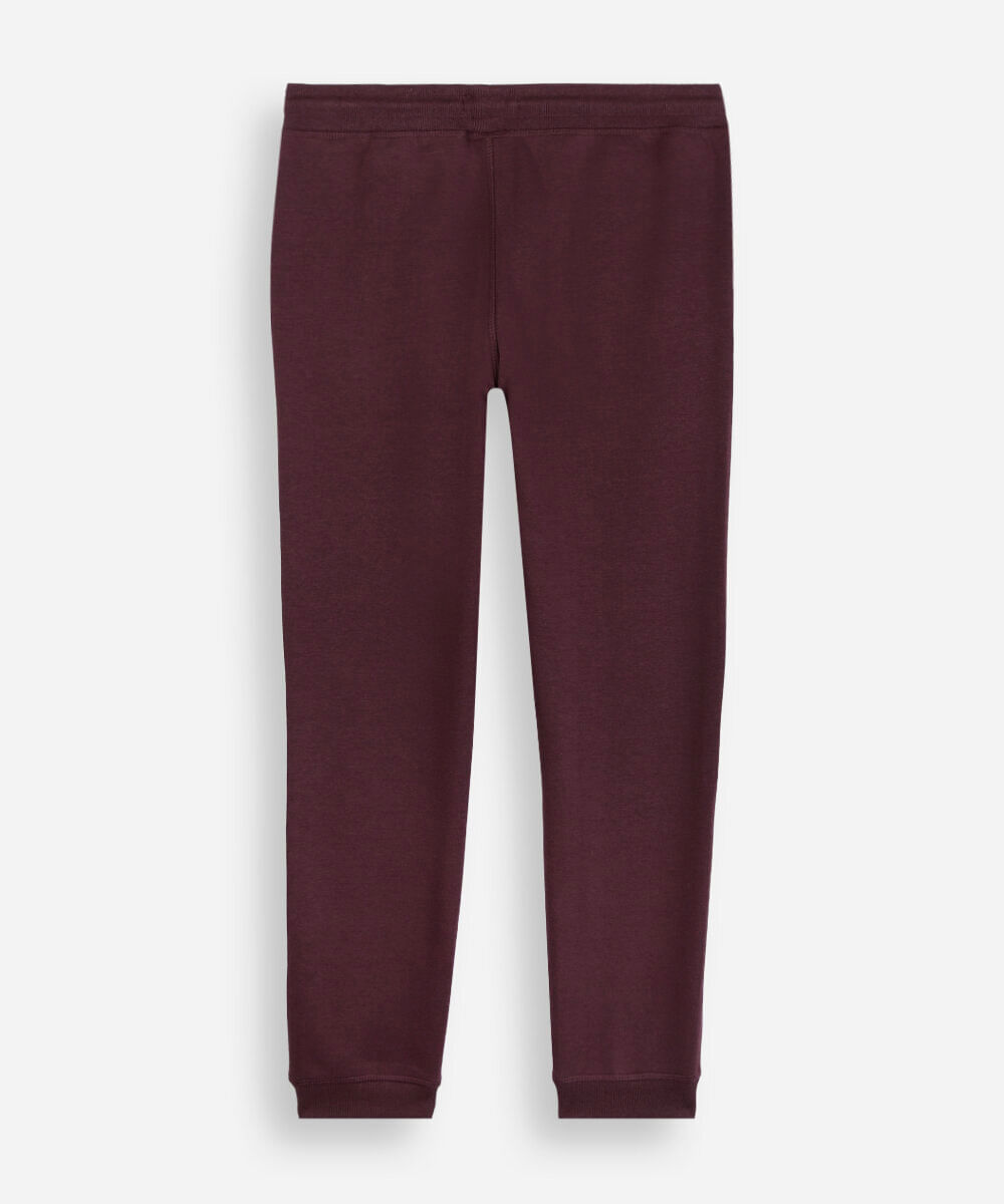 calça jogger infantil de moletom vinho