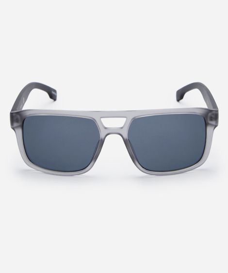 óculos de sol masculino quadrado de acetato cinza
