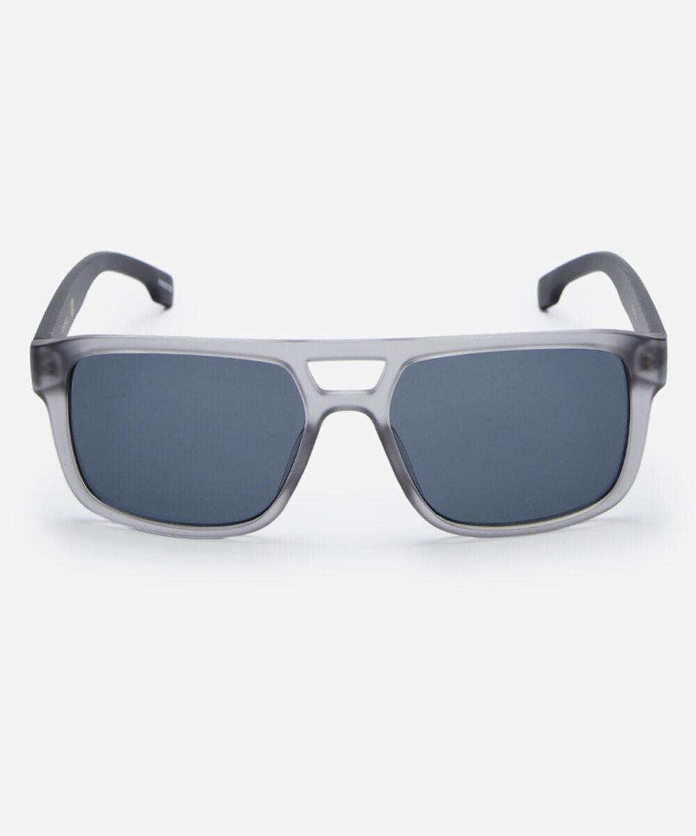 óculos de sol masculino quadrado de acetato cinza